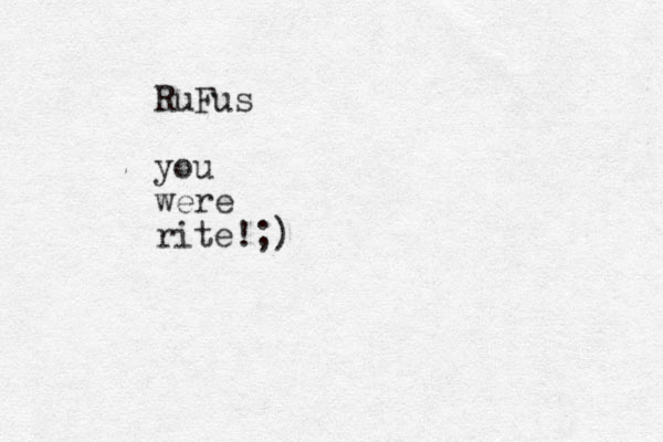 RuFus you were rite!;)