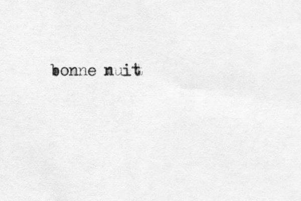 bonne nuit