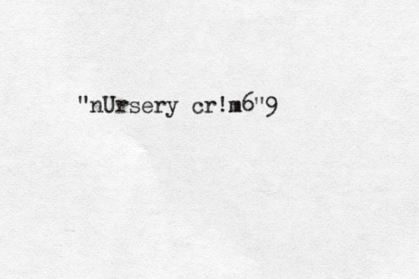 "nUrsery cr!m m6"9