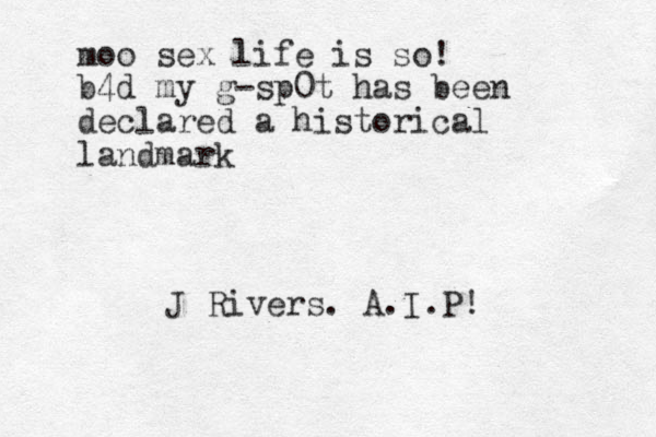 moo sex life is so! b4d my g-sp0t has been declared a historical landmark J Rivers. A.I.P!