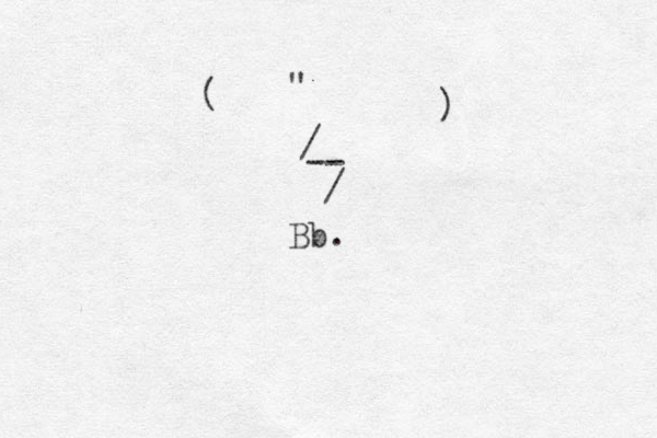 / -- / ( ) " Bb.