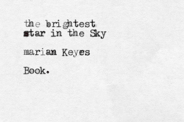 the brightest star in the Sky marian Keyrs e Book.