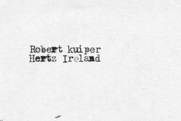 Robert kuiper Hertz Ireland