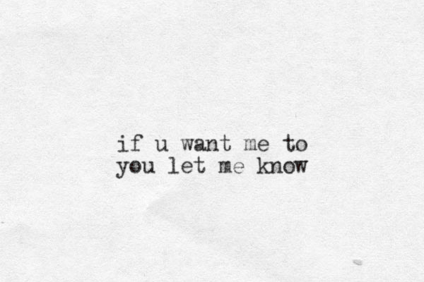 if u want me to you let me know