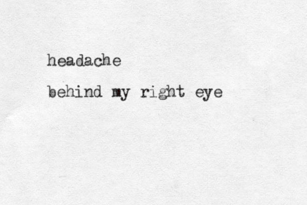 headache behind my right eye