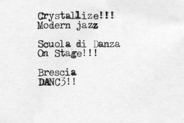 Crystallize!!! Modern jazz Scuola di Danza On Stage!!! Brescia DANC3!!