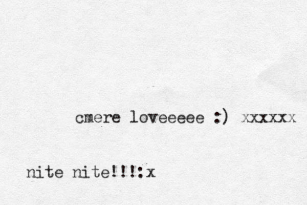mere c loveeeee :) xxxxxx nite nite!!! x :