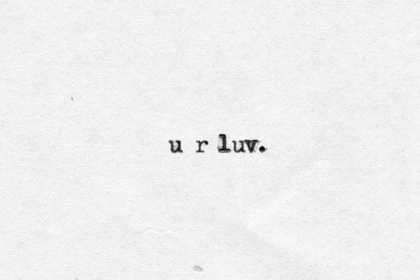 u r luv. 