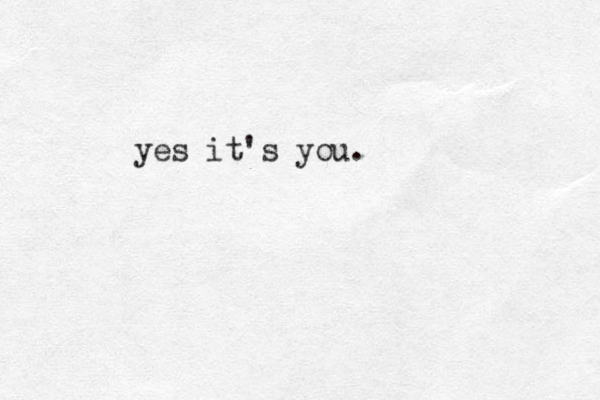 yes it's you.