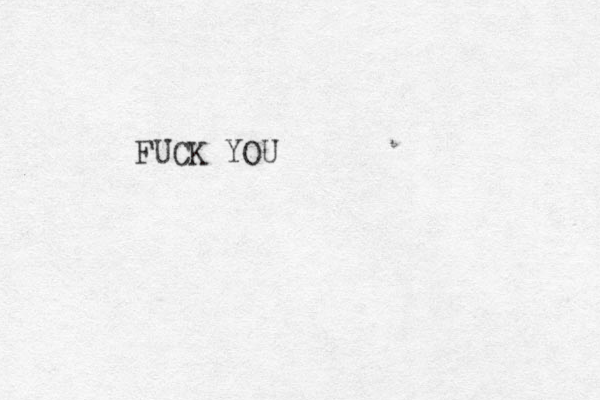 FUCK YOU 