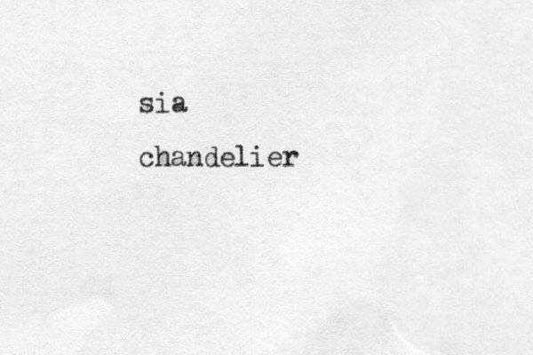 sia chandelier