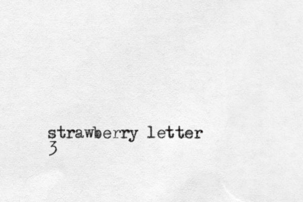 strawberry letter 3 