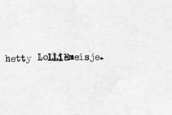 lolli meisje. e L LLi IE hetty