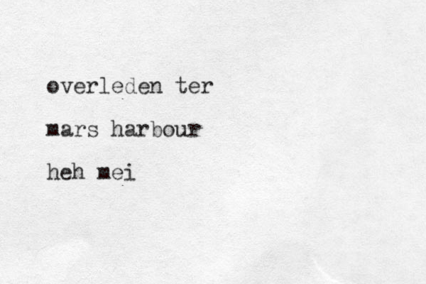 overleden ter mars harbour heh mei
