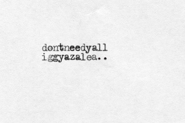dontneedyall iggyazalea..