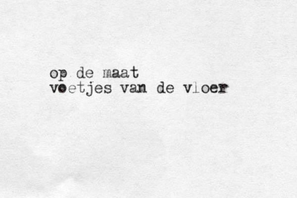 op de maat voetjes van de vloer