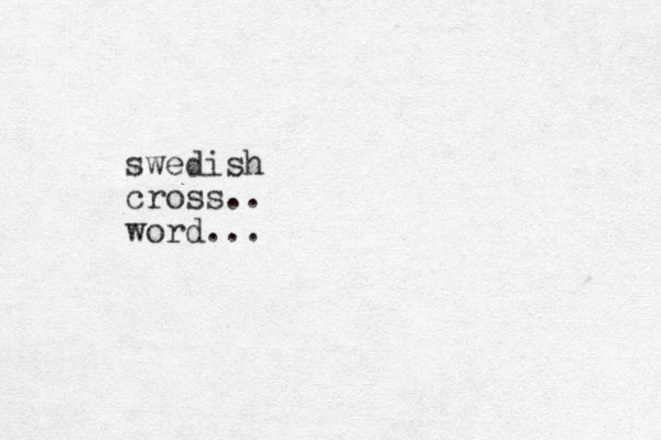 swedish cross.. word... 