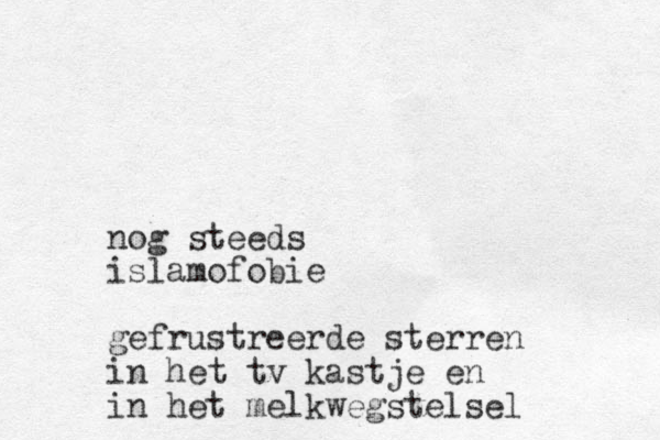 nog steeds islamofobie gefrustreerde sterren in het tv kastje en in het melkwegstelsel