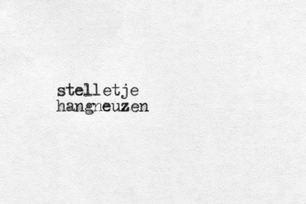 stelletje hangneuzen