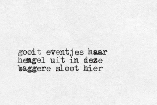 gooit eventjes haar hengel uit in deze baggere sloot hier
