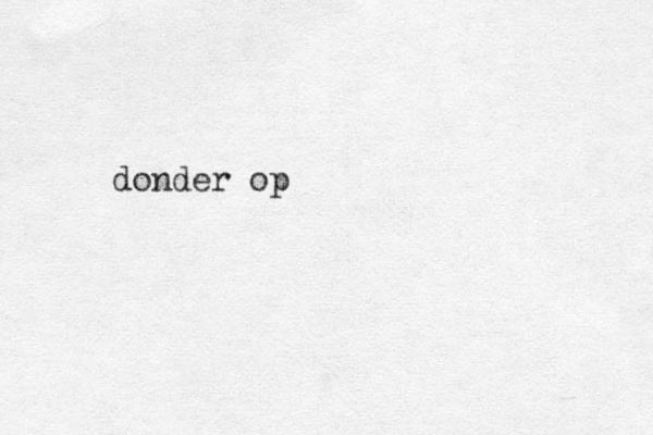 donder op