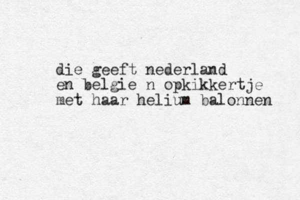 die geeft nederland en belgie n opkikkertje met haar helium balonnen 