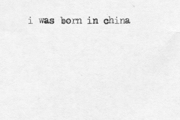 i was born in china
