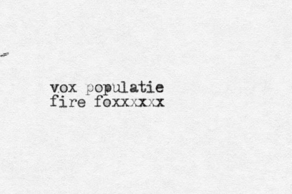 vox populatie fire foxxxxxx