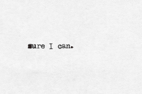 sure I can.