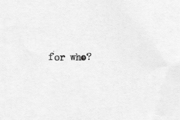for who?