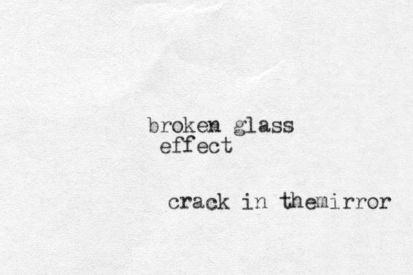 broken glass effect crack in themirror 