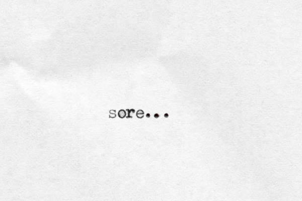 sore...