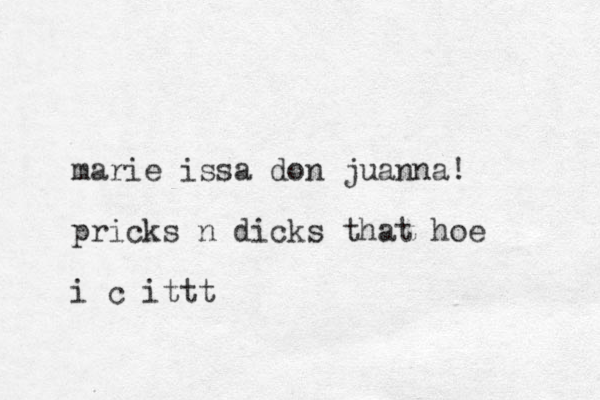 marie issa don juanna! pricks n dicks that hoe i c ittt