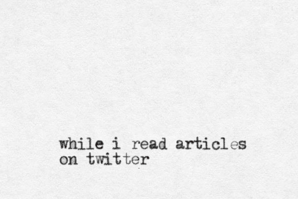 while i read articles on twitter