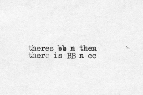 theres bb n then there is BB n cc