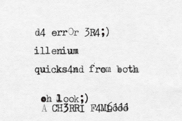 d4 err0r 3R4;) illenium quicks4nd from both oh look;) A CH3RRI F4MLooo 111 6