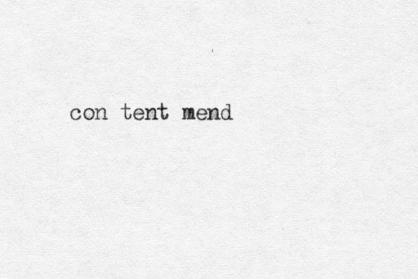 con tent mend