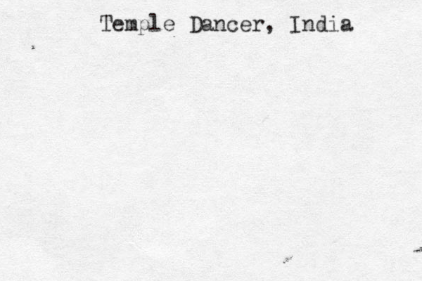 Temple Dancer, India 