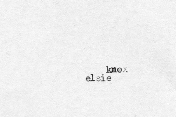 knox elsie