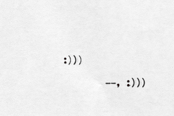 :))) --, :))) 