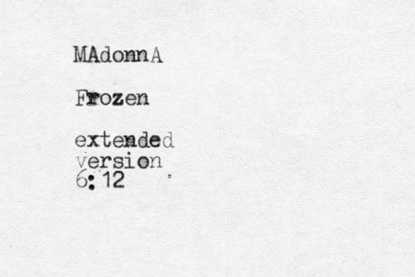 MAdonnA Frozen extended version 6:12