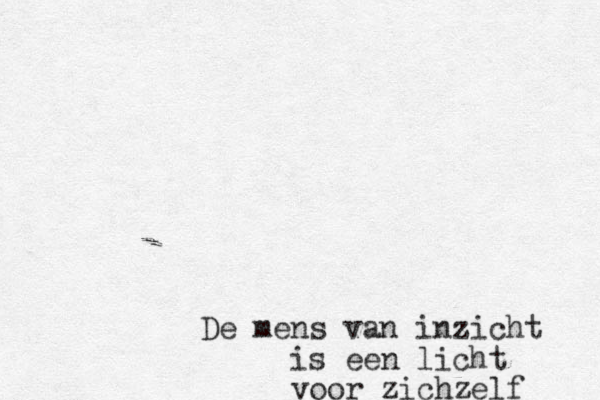 De mens van inzicht is een licht voor zichzelf 