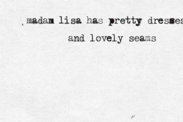 madam lisa has pretty dresses and lovely seams 