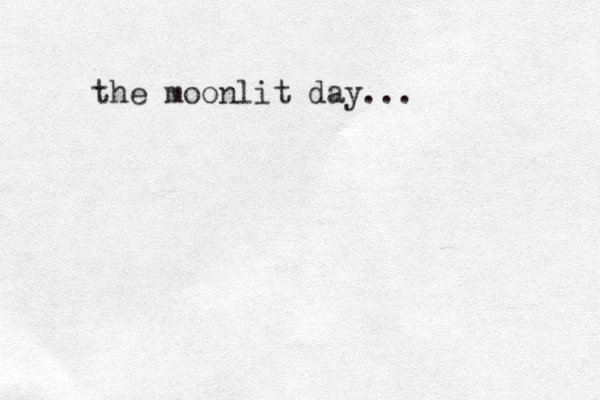 the moonlit day...