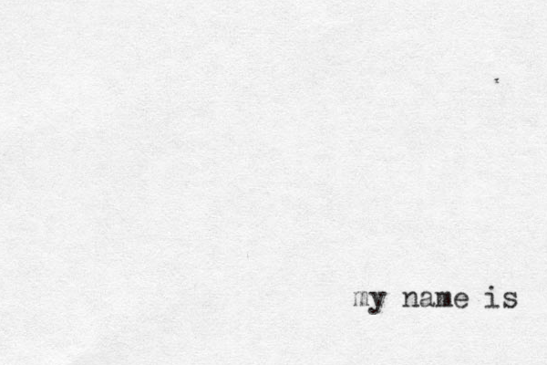my name is 