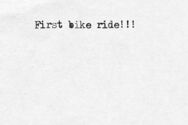 First bike ride!!! 
