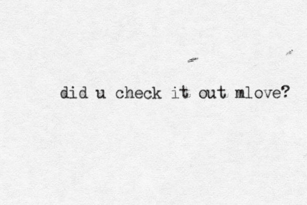 did u check it out mlove? 