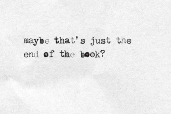 maybe that's just the end of the book?