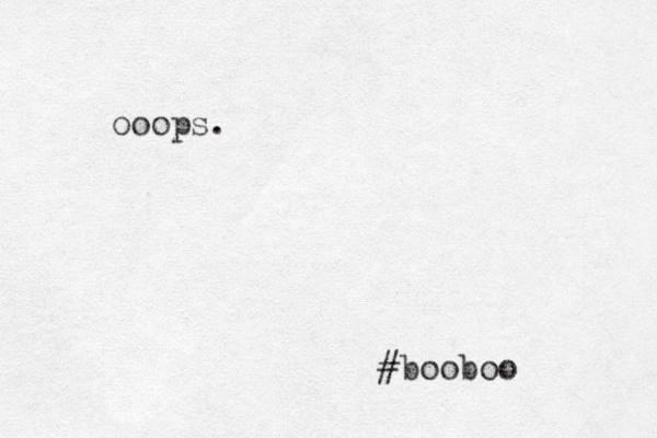 ooops. #booboo 