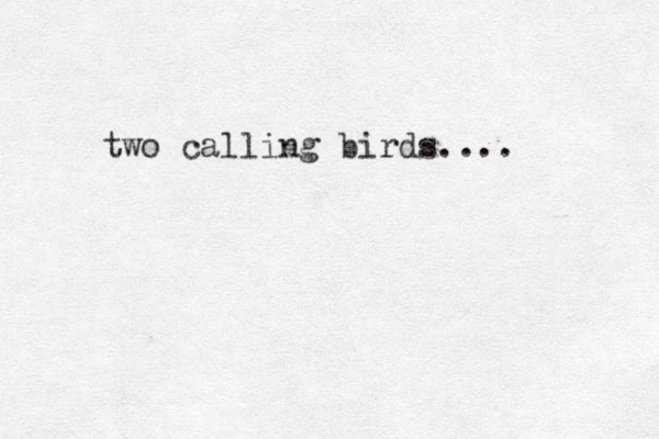 two calling birds....